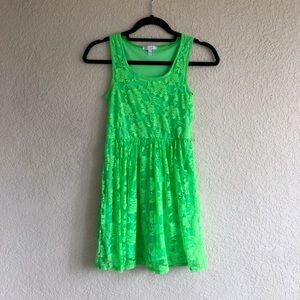 Delia’s Spring Green Floral Sleeveless Dress